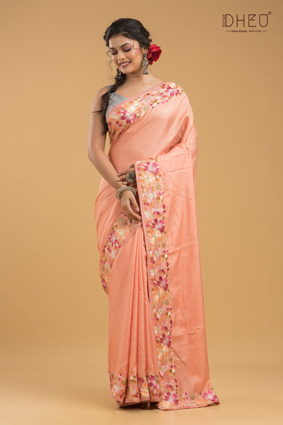 Embroidery Silk Jimmy Choo Saree