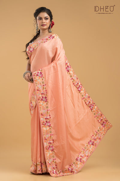 Embroidery Silk Jimmy Choo Saree