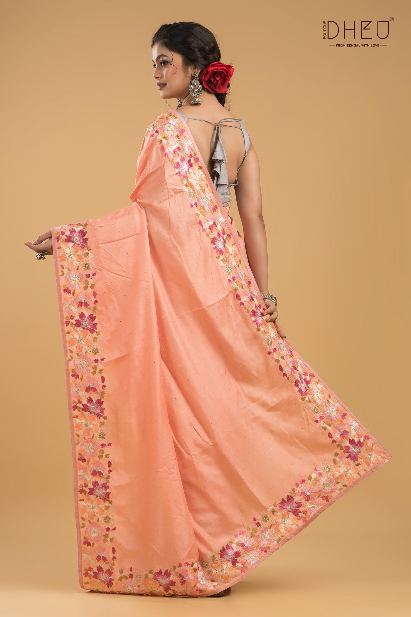 Embroidery Silk Jimmy Choo Saree