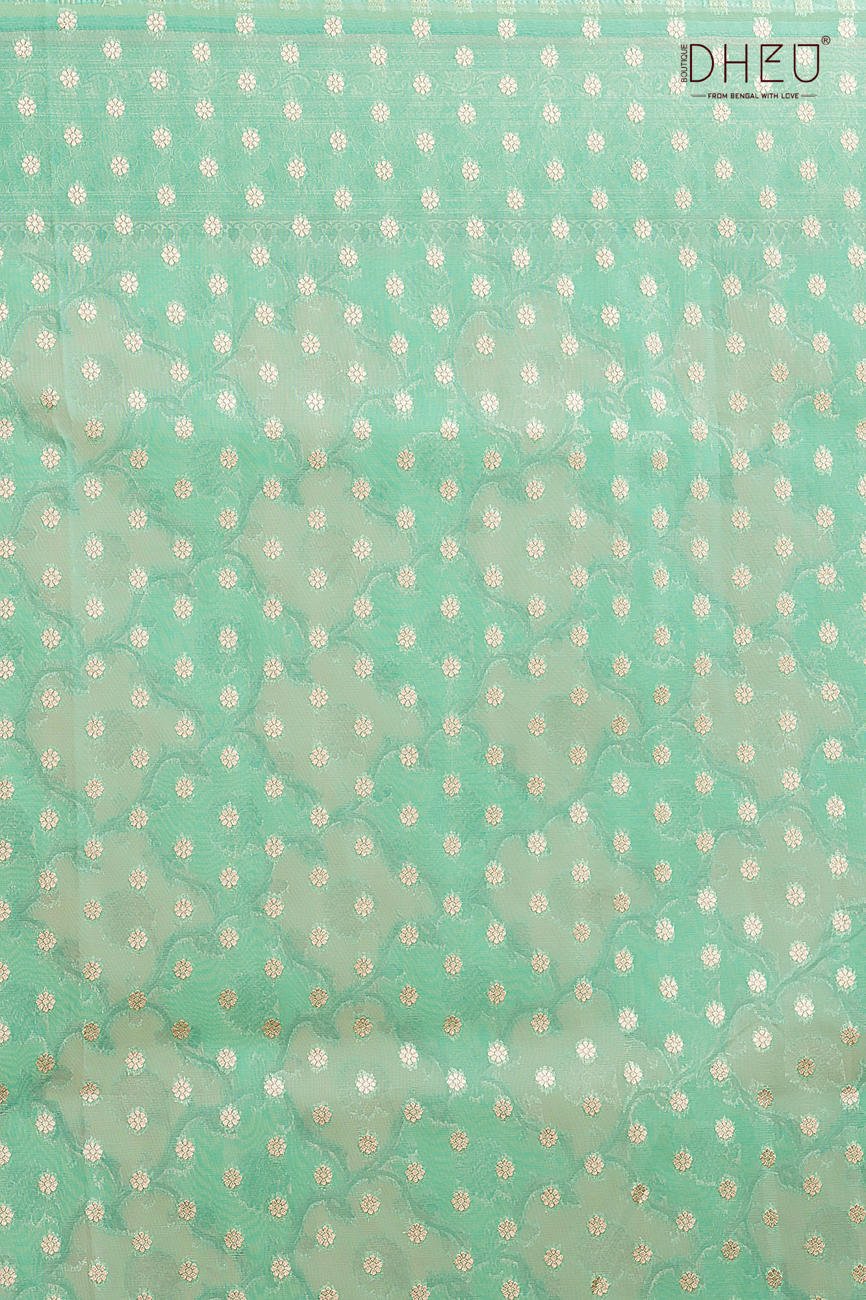 Designer Minakari Muslin Saree