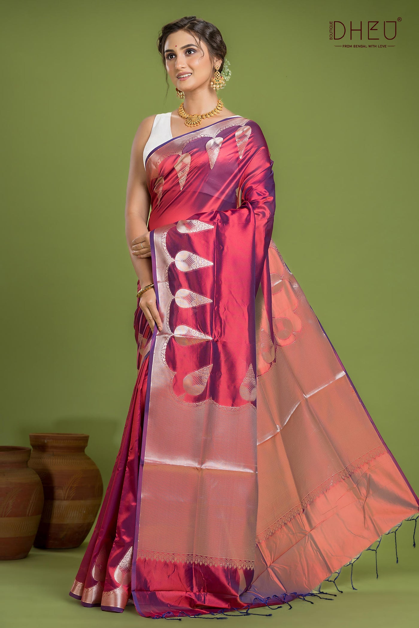 Designer Munga Silk Saree