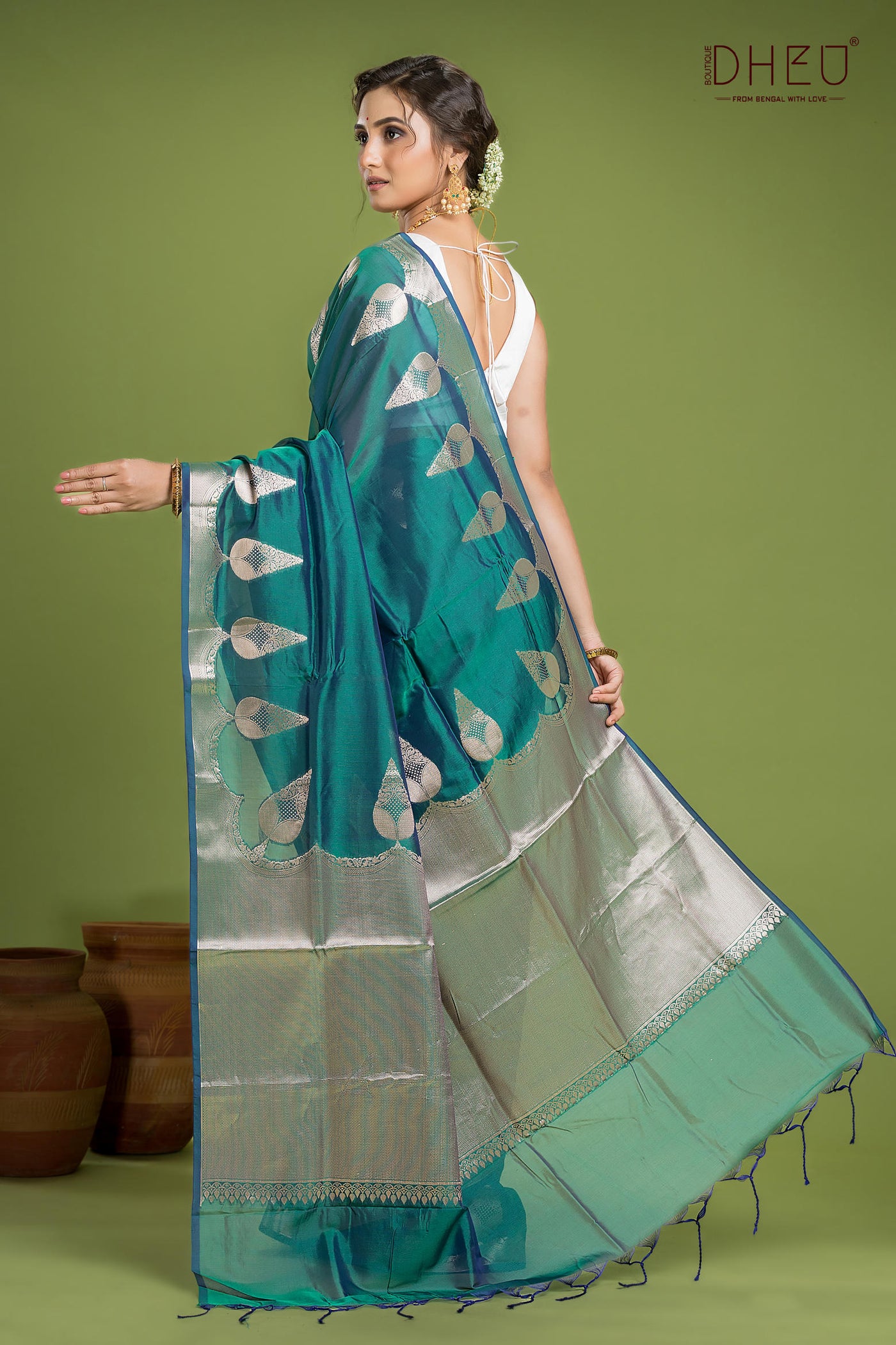 Designer Munga Silk Saree