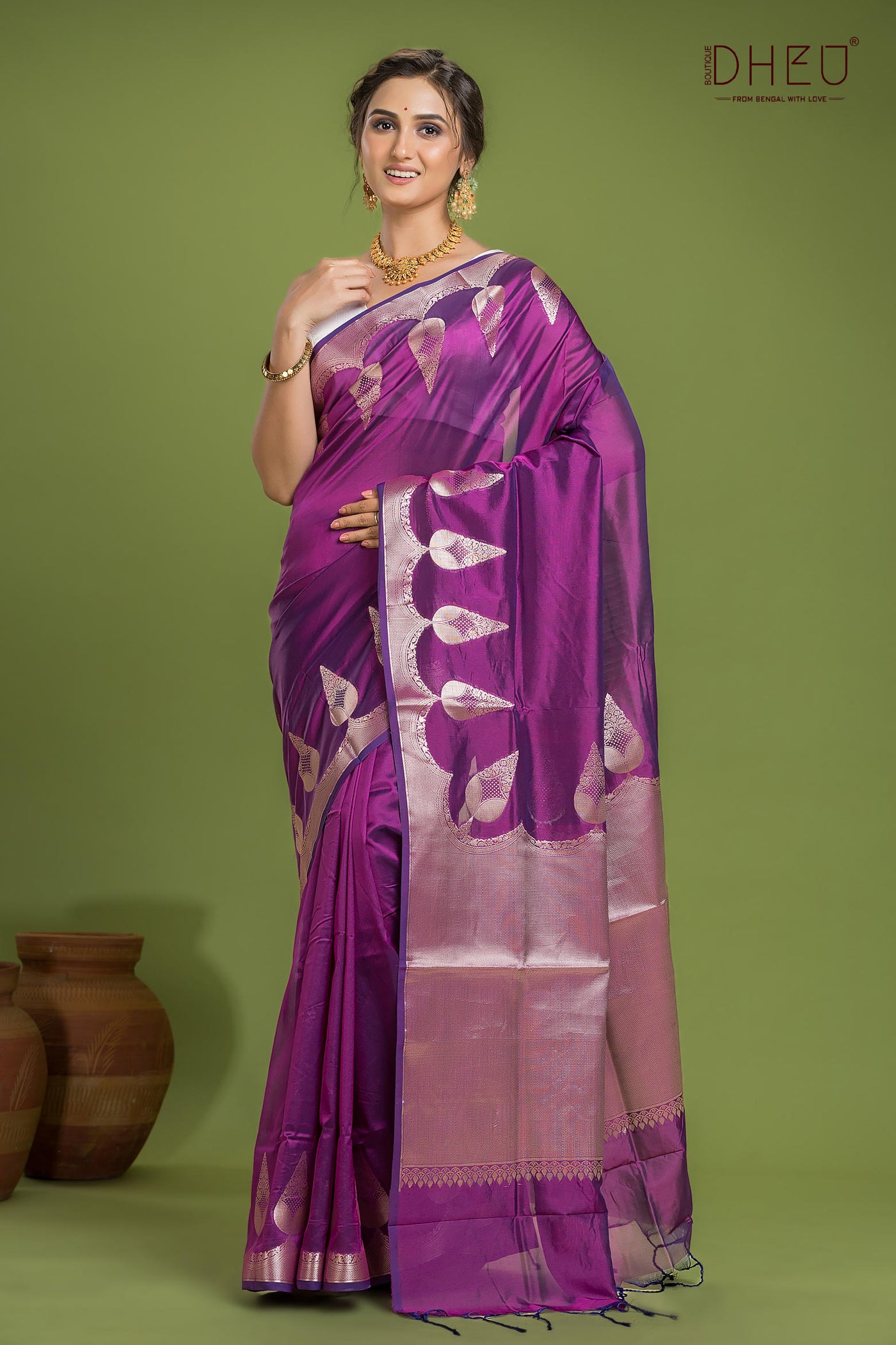Designer Munga Silk Saree