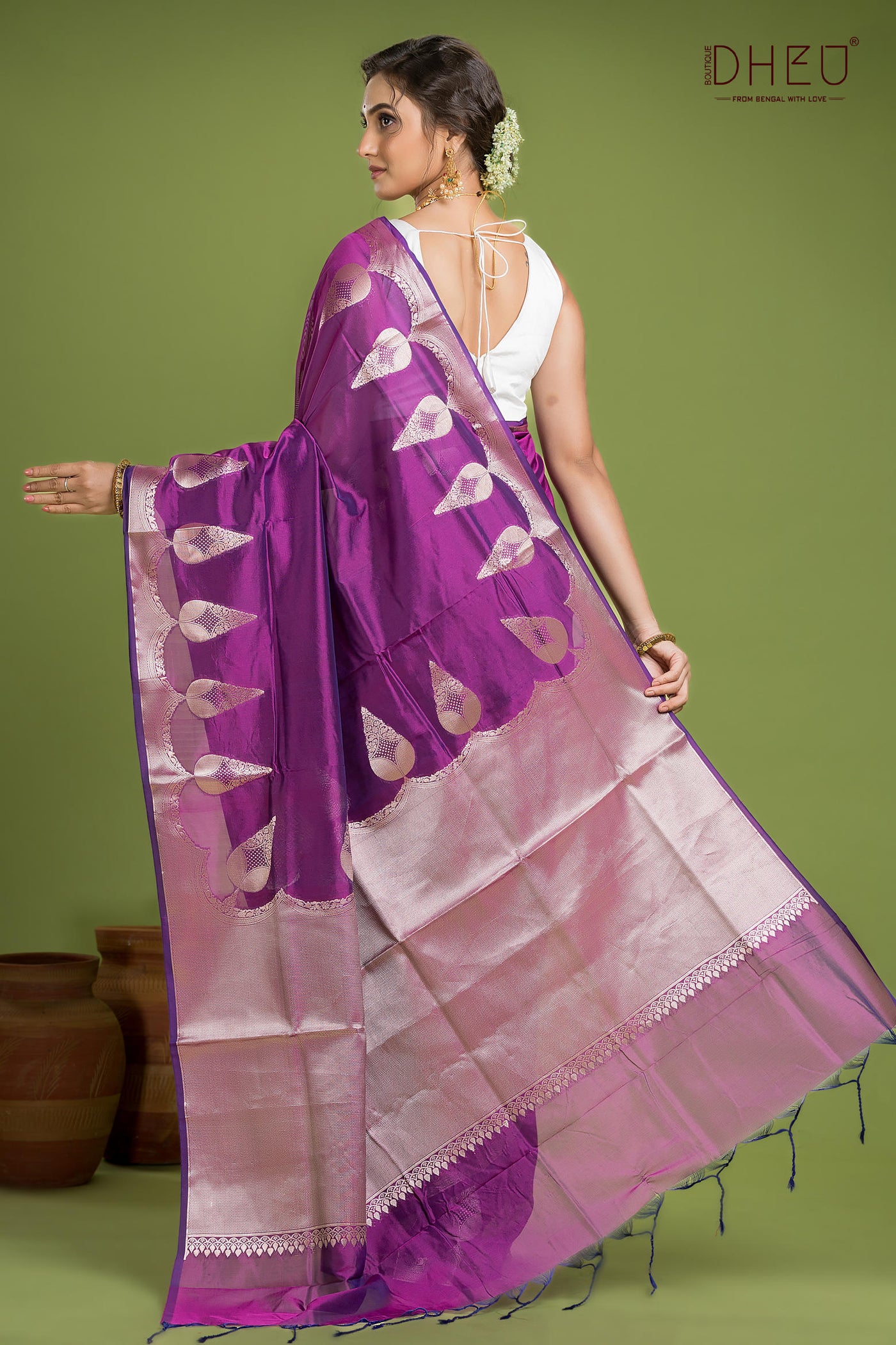 Designer Munga Silk Saree
