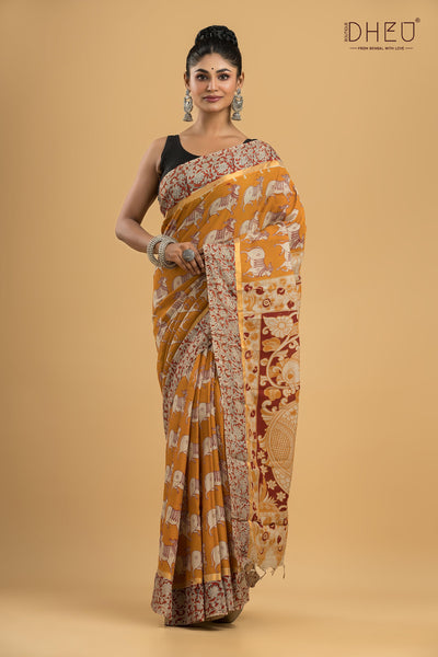 Exclusive Kalamkari Cotton Silk Saree