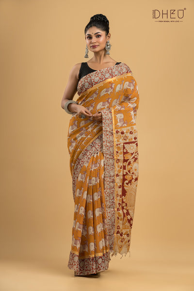 Exclusive Kalamkari Cotton Silk Saree