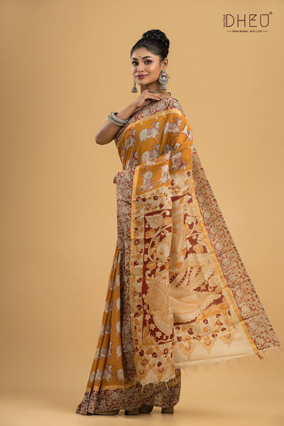 Exclusive Kalamkari Cotton Silk Saree