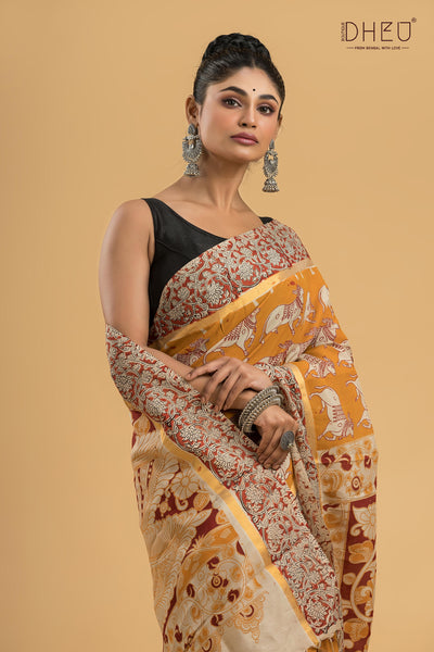 Exclusive Kalamkari Cotton Silk Saree
