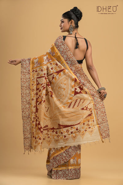 Exclusive Kalamkari Cotton Silk Saree