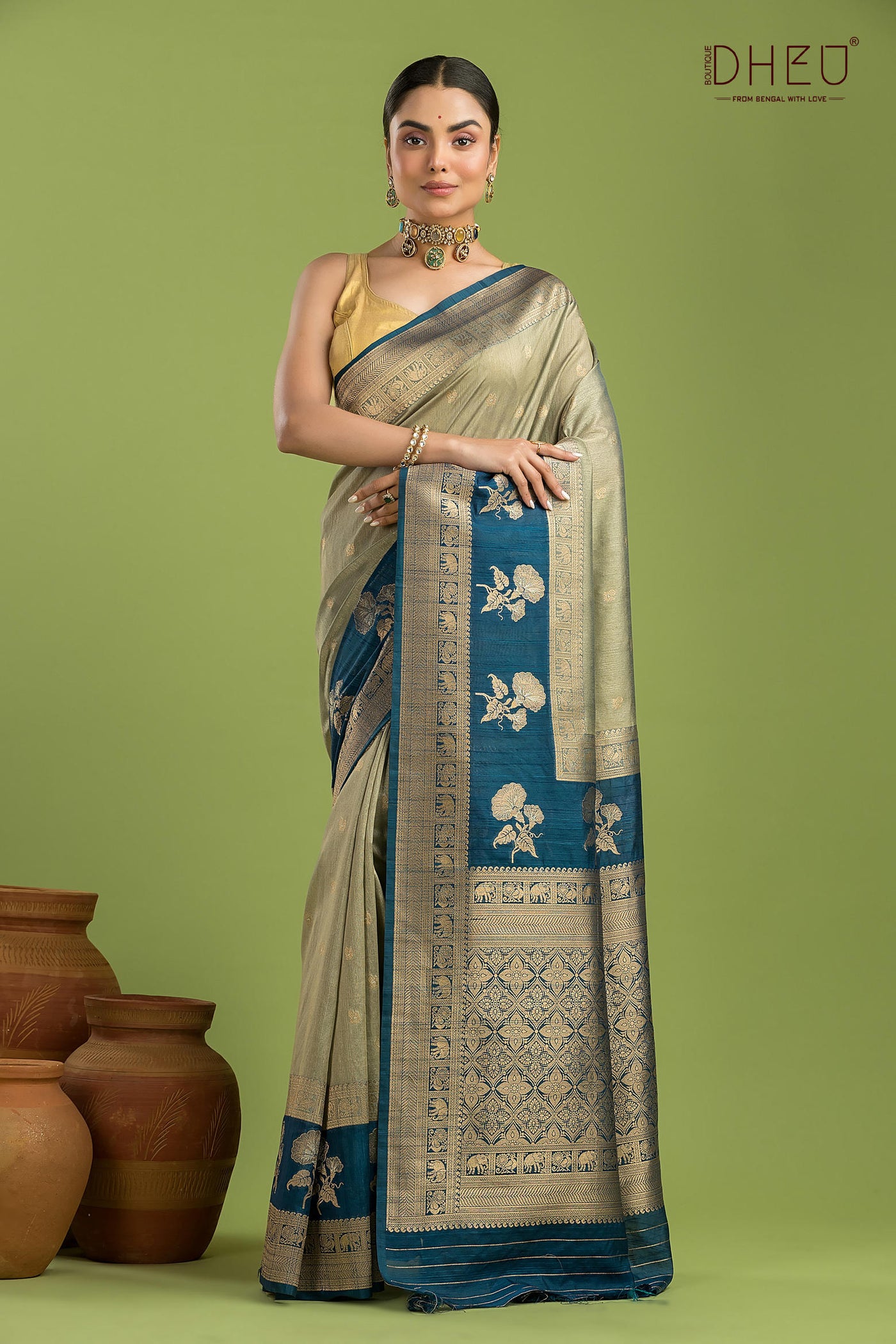 Designer Muga Silk Saree