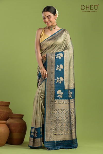Designer Muga Silk Saree