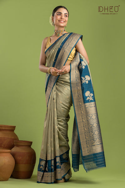 Designer Muga Silk Saree