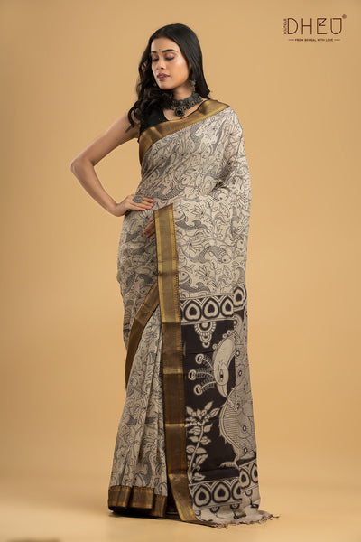 Exclusive Kalamkari Cotton Silk Saree