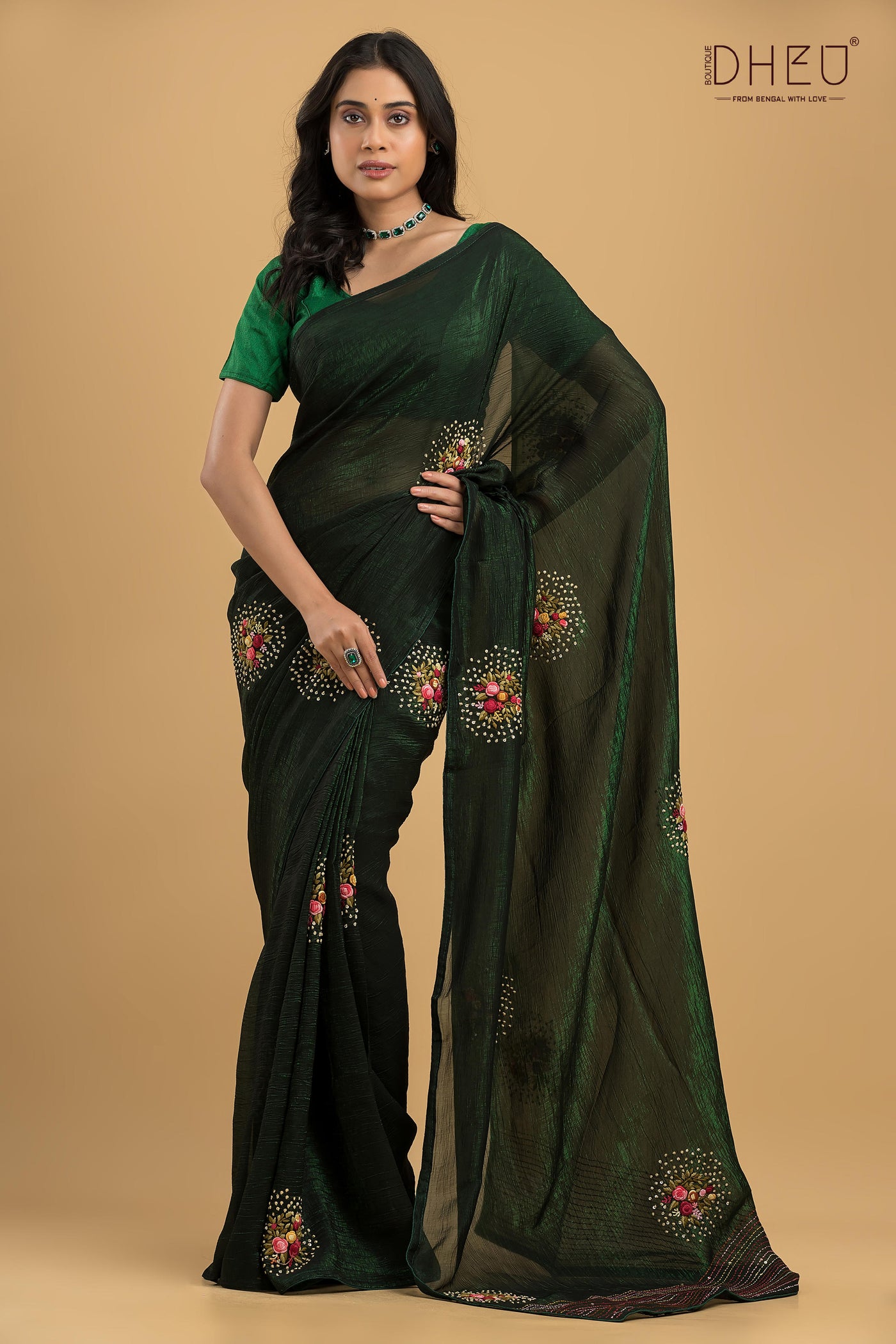 Designer Chiffon Silk Lambani Saree