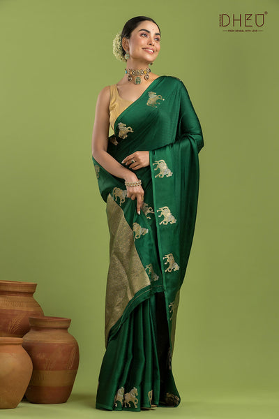 Designer Mashru Benarasi Silk Saree