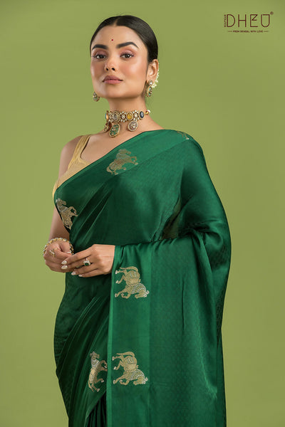 Designer Mashru Benarasi Silk Saree