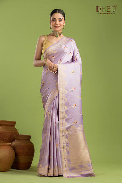 Designer Mashru Benarasi Silk Saree