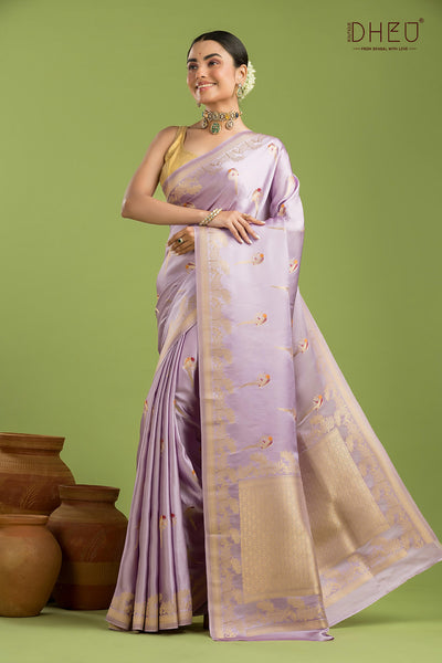 Designer Mashru Benarasi Silk Saree