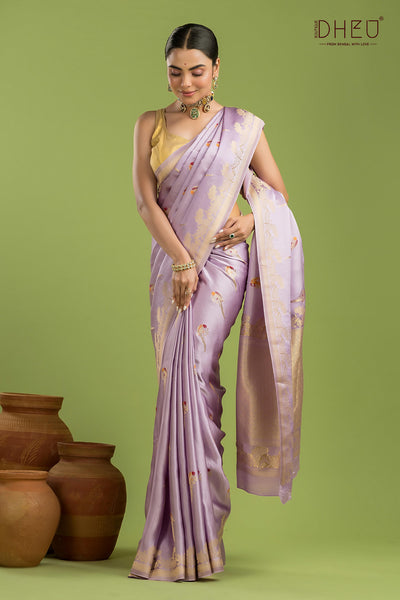 Designer Mashru Benarasi Silk Saree