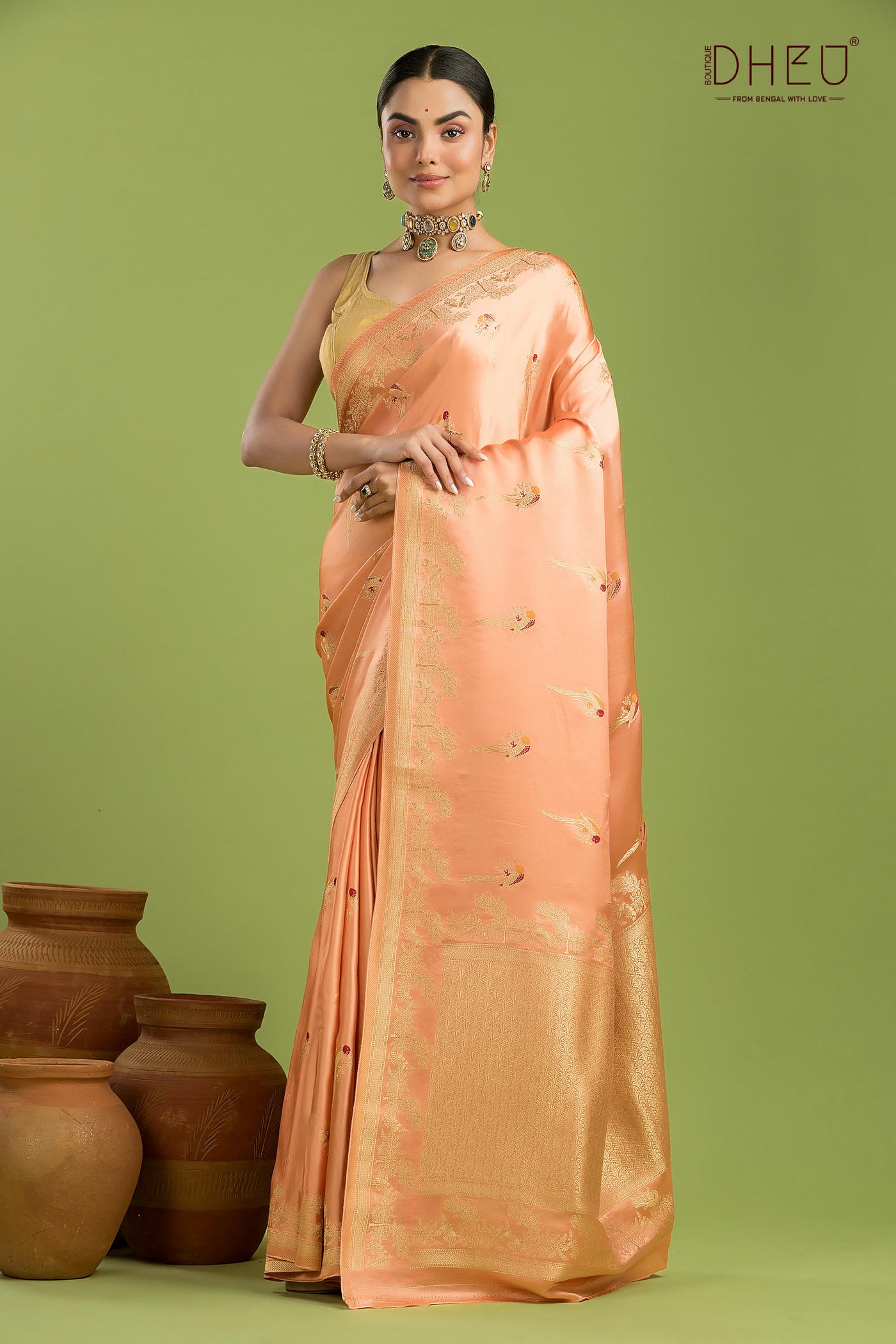Designer Mashru Benarasi Silk Saree