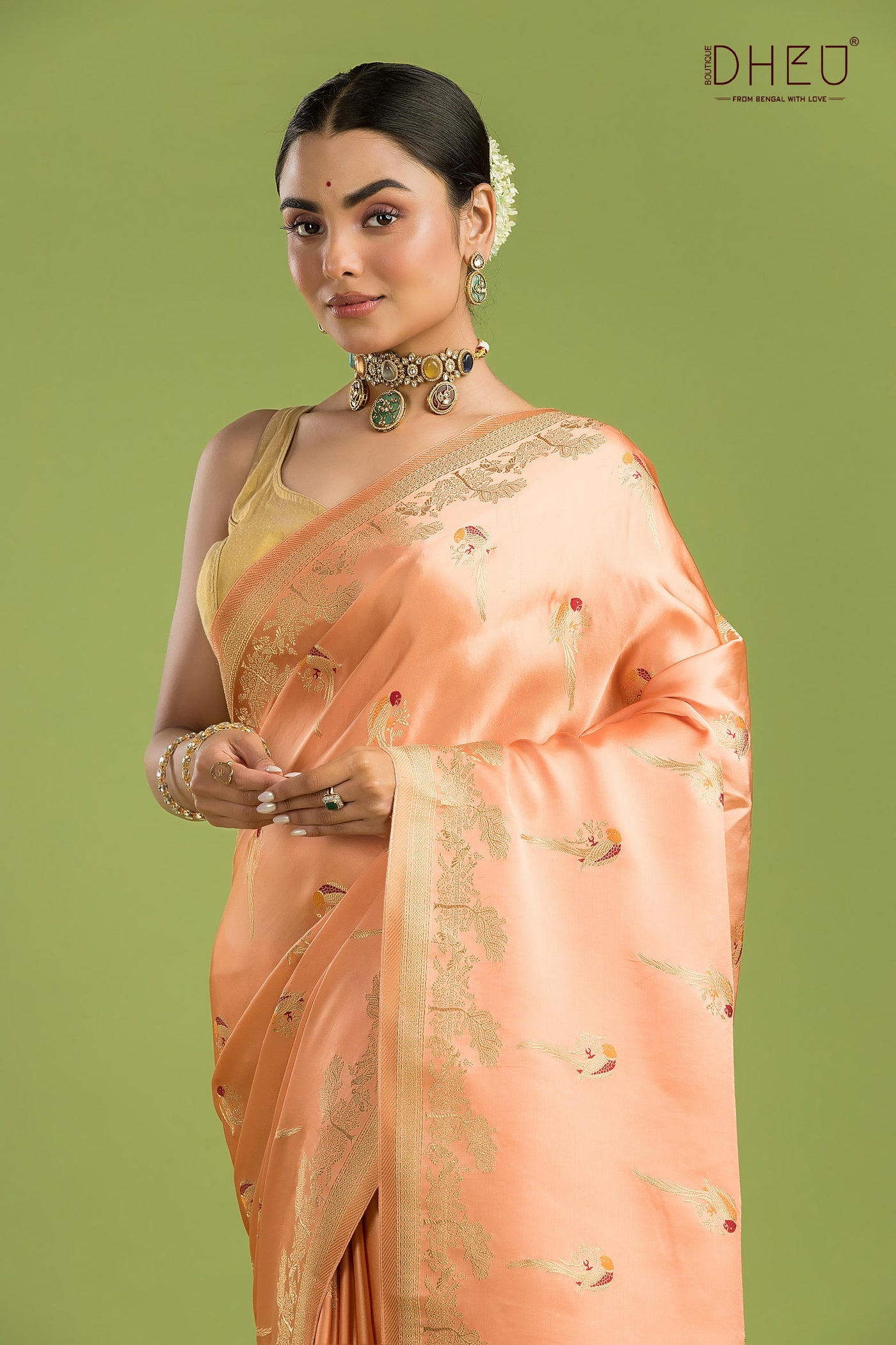 Designer Mashru Benarasi Silk Saree