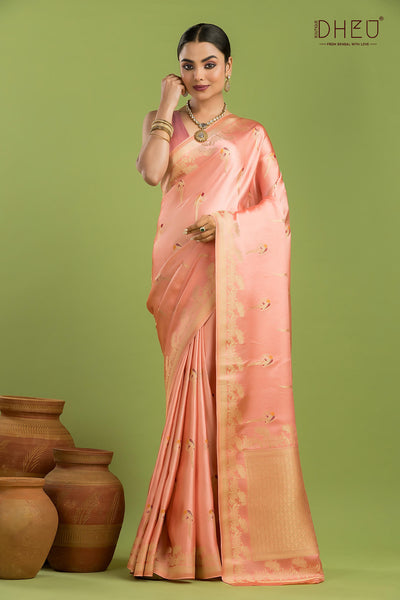 Designer Mashru Benarasi Silk Saree
