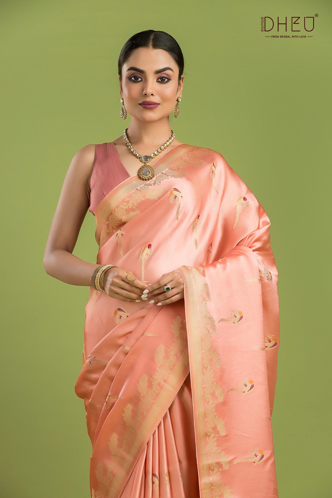 Designer Mashru Benarasi Silk Saree