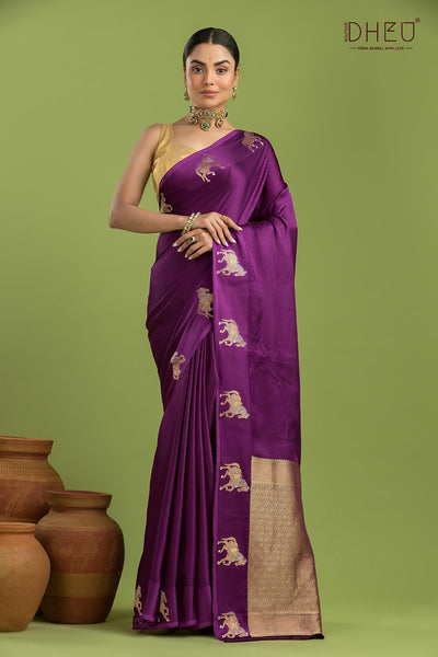 Designer Mashru Benarasi Silk Saree