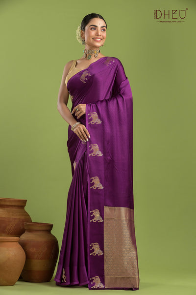 Designer Mashru Benarasi Silk Saree