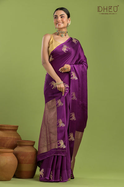Designer Mashru Benarasi Silk Saree