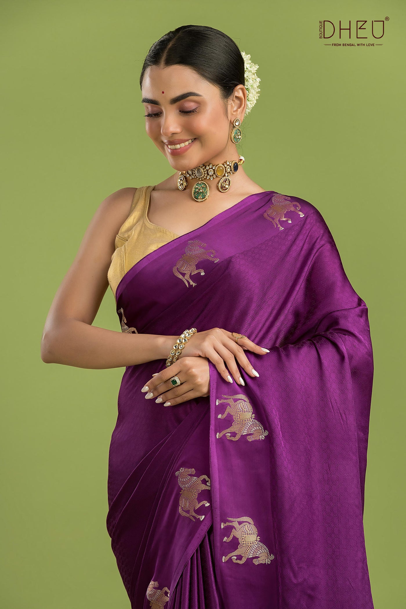 Designer Mashru Benarasi Silk Saree