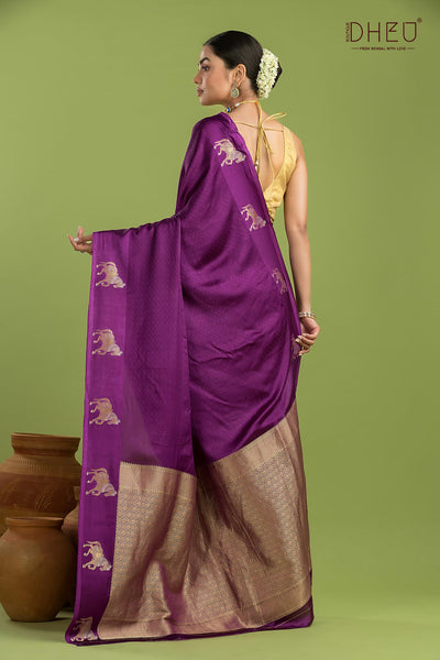 Designer Mashru Benarasi Silk Saree