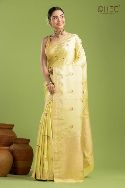 Designer Mashru Benarasi Silk Saree