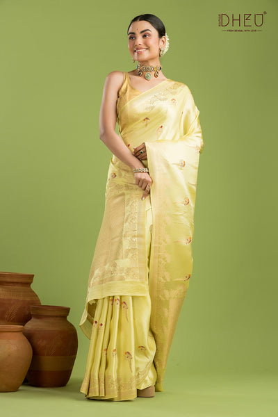 Designer Mashru Benarasi Silk Saree