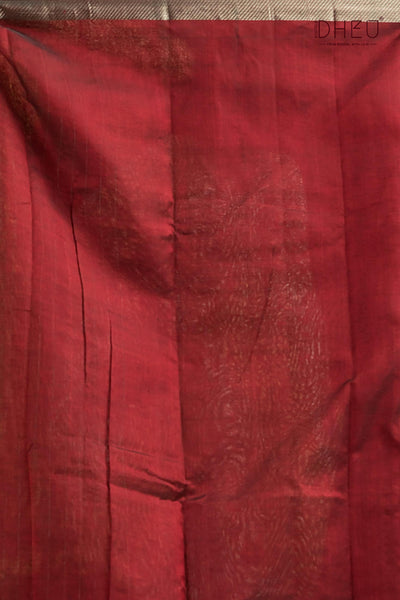 Pure Silk Ikkat Par Mangalagiri Saree (Silk Mark Certified)
