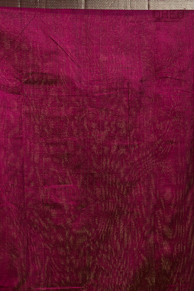 Pure Silk Ikkat Par Mangalagiri Saree (Silk Mark Certified)