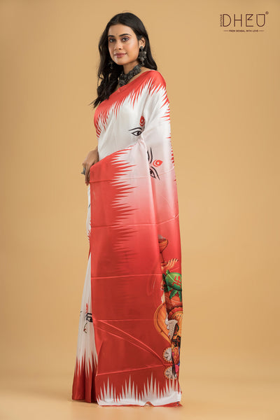 Digital Printed Silk Saree