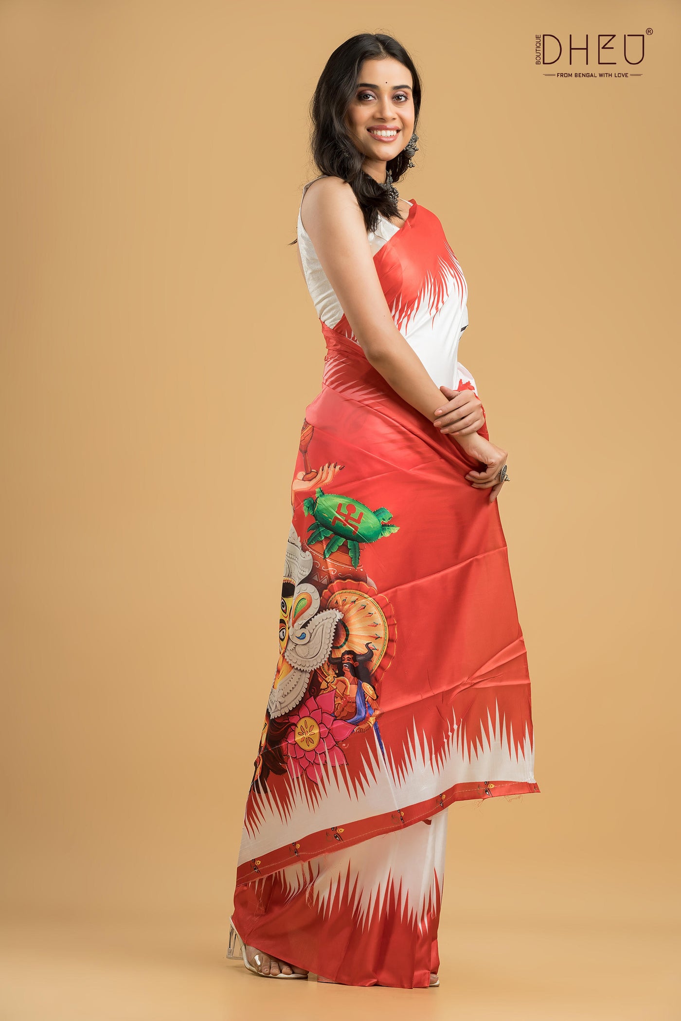 Digital Printed Silk Saree