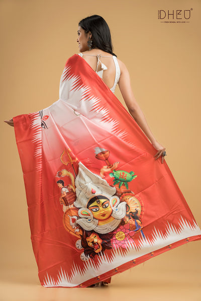 Digital Printed Silk Saree