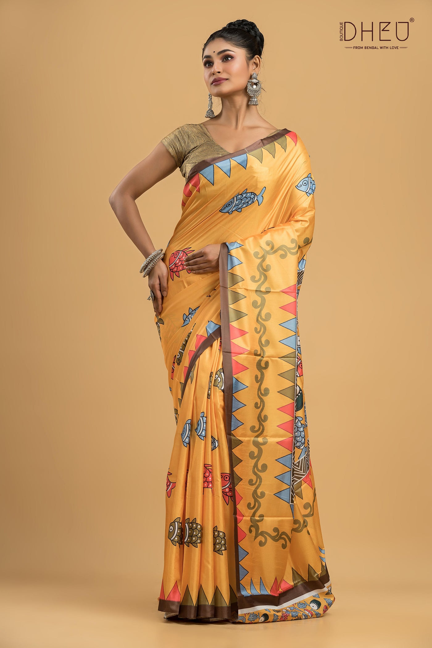 Digital Printed Silk Saree