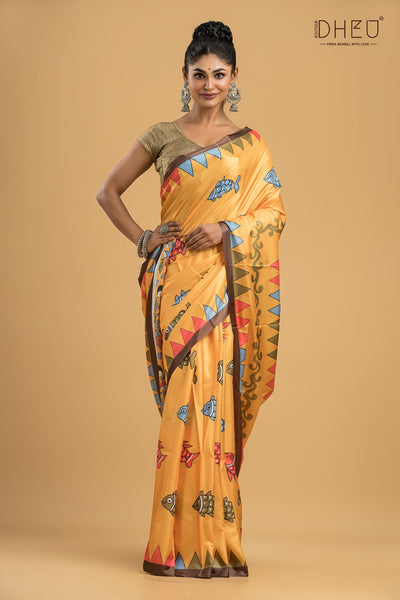 Digital Printed Silk Saree