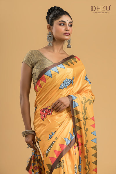 Digital Printed Silk Saree