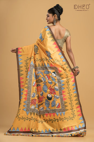 Digital Printed Silk Saree