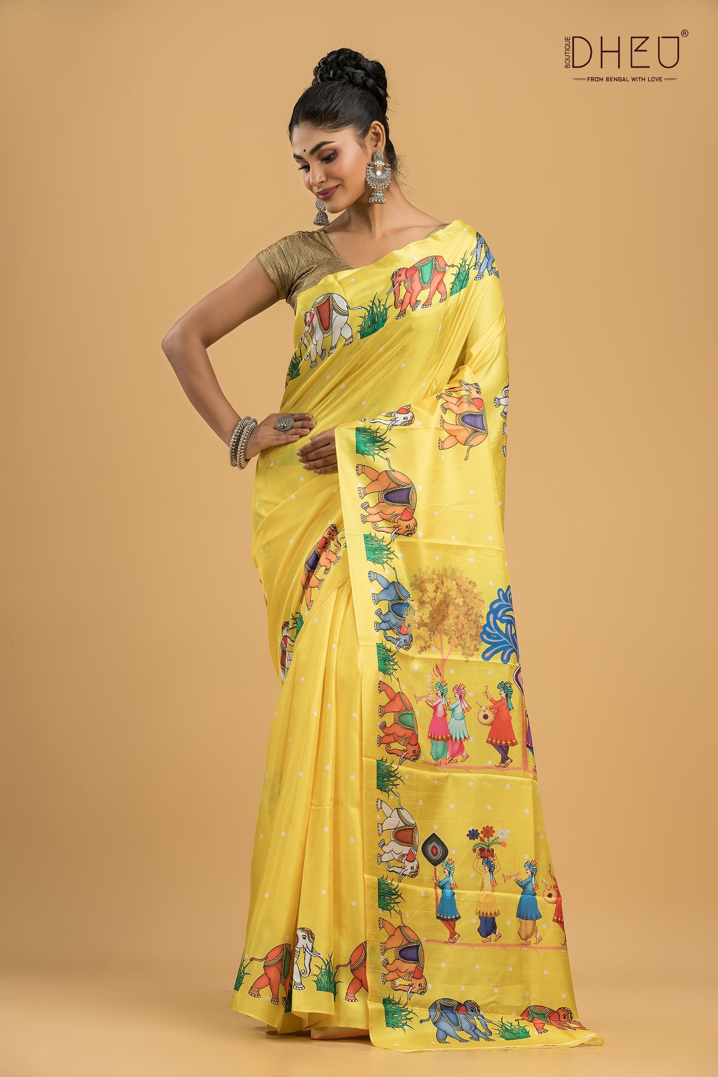 Digital Printed Silk Saree