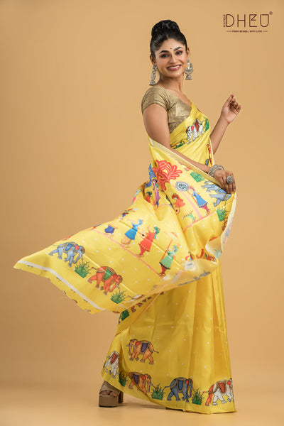Digital Printed Silk Saree