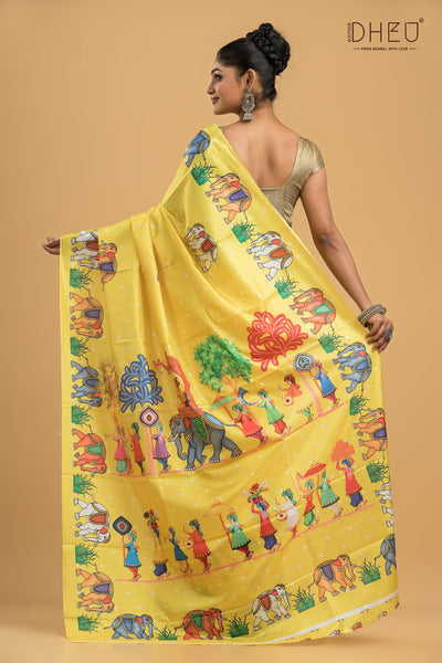 Digital Printed Silk Saree
