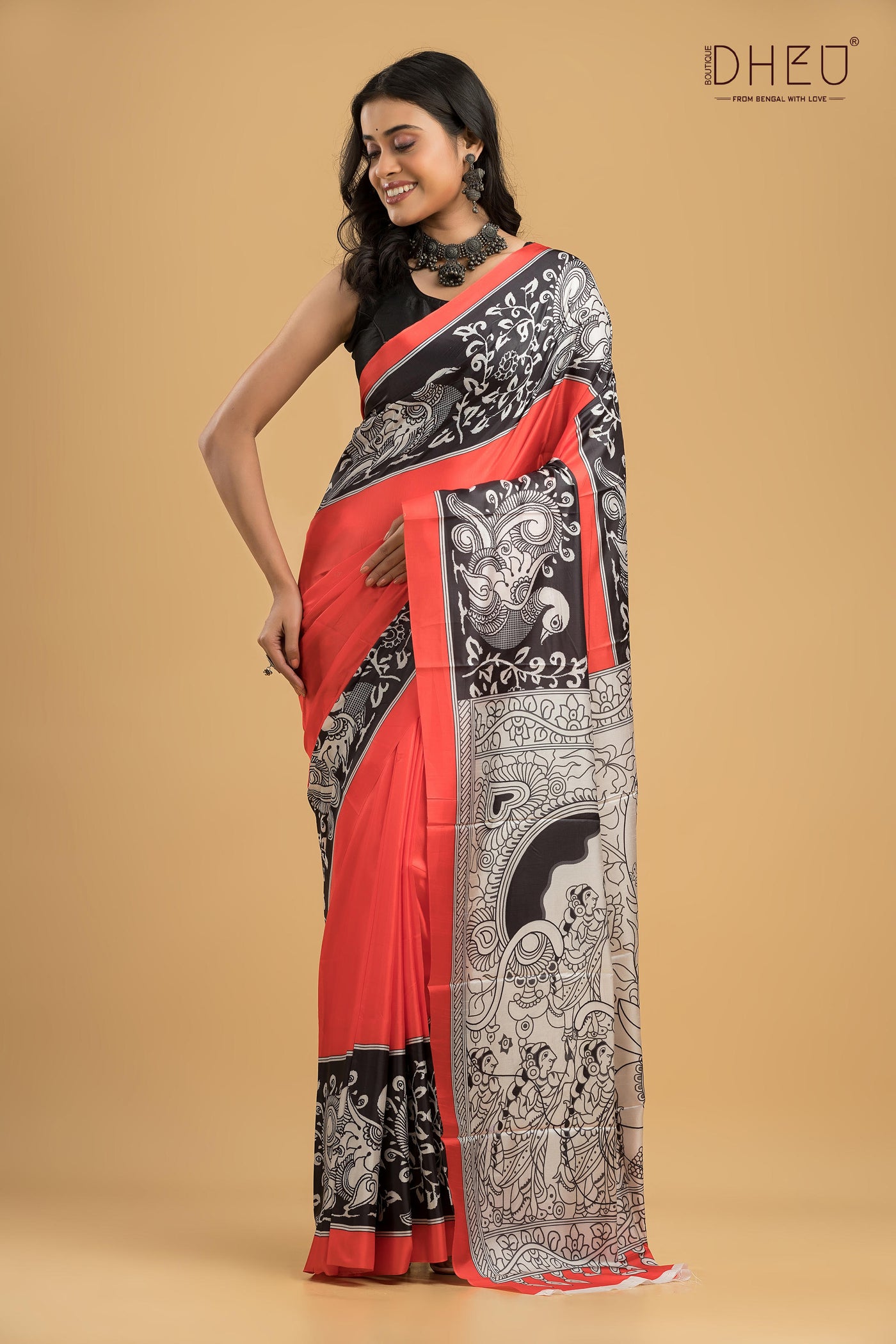 Digital Printed Silk Saree