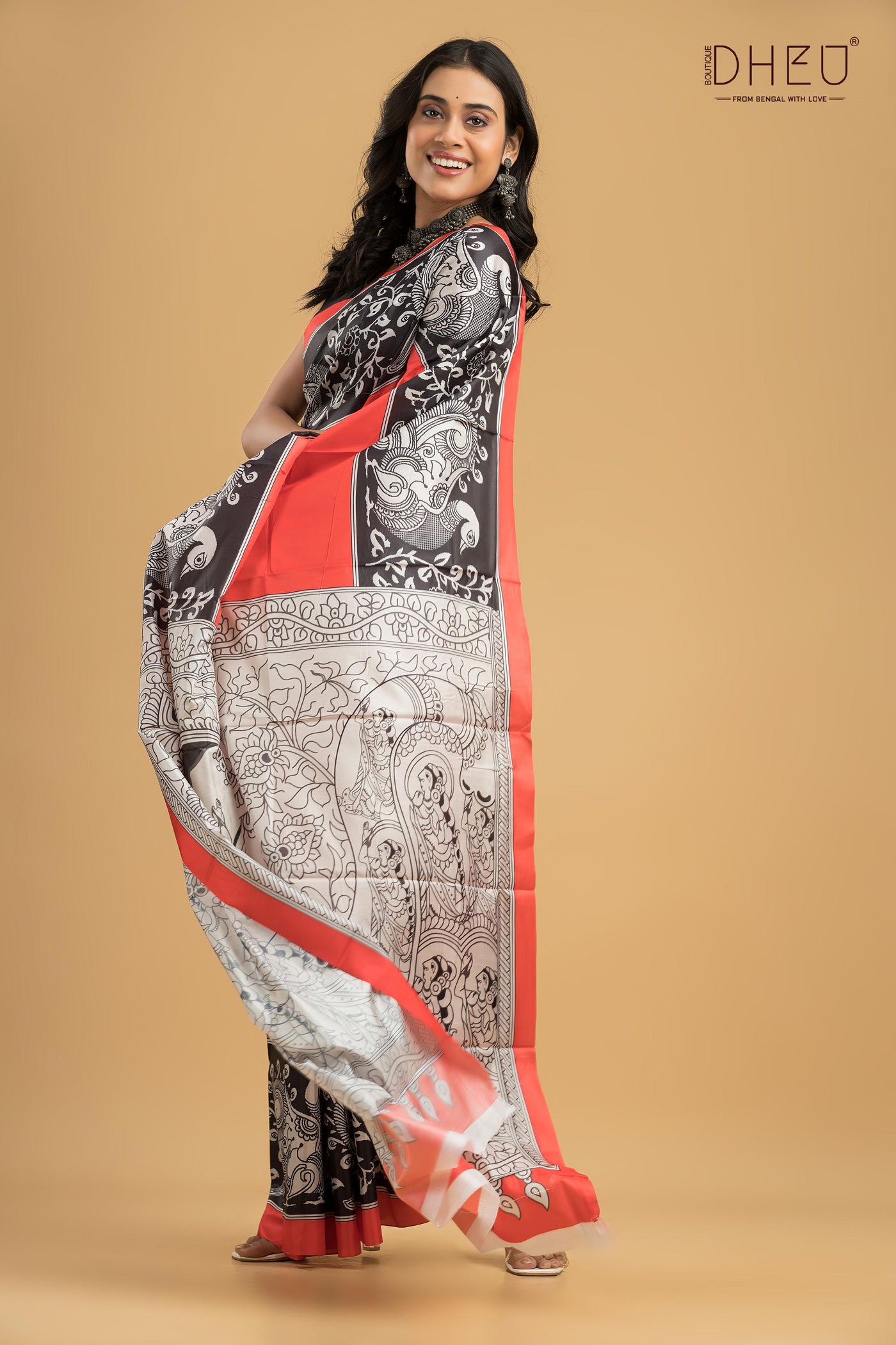 Digital Printed Silk Saree