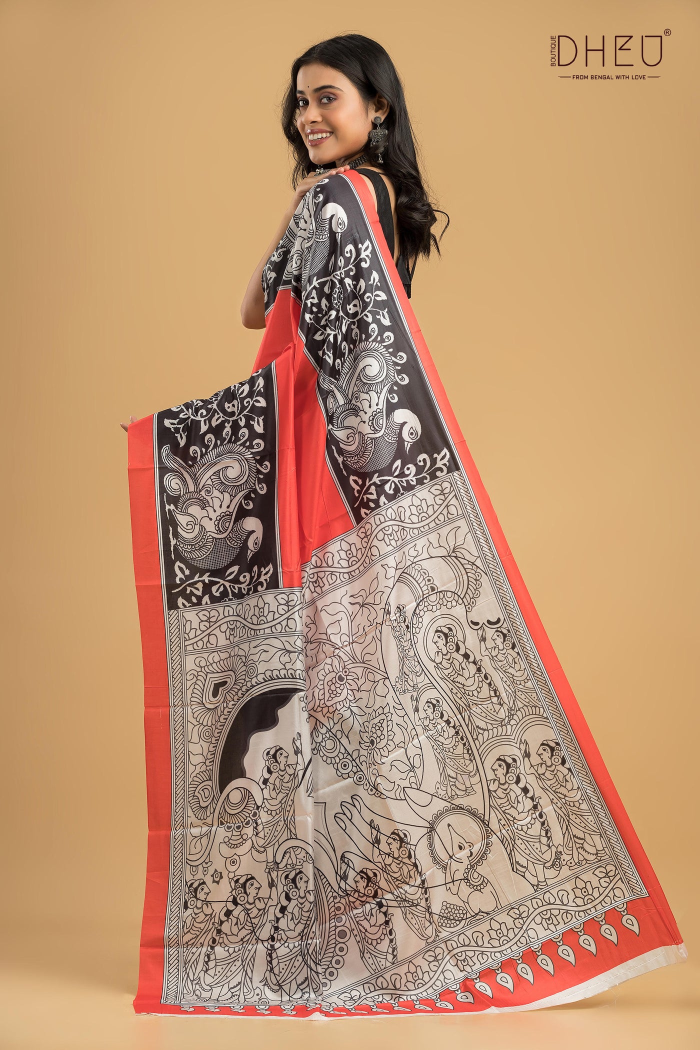 Digital Printed Silk Saree