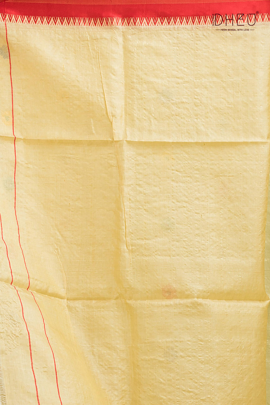 Pure Tussar Silk Jamdani Saree (Silk Mark Certified)